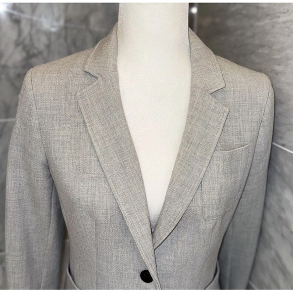 Banana Republic Jacket Blazer Womens Size 4 -2 Button Gray Textured - Picture 7 of 9